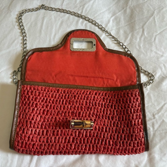 Kelly & Katie Orange Woven Straw Bag - Picture 5 of 11